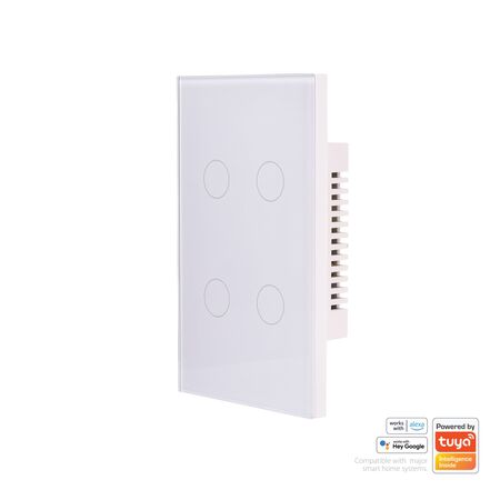 Wifi Four Gang White Wall Switch