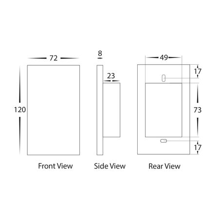 Wifi Single Gang Black Dimmer Wall Switch