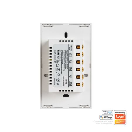 White Wifi Fan with Light Controller