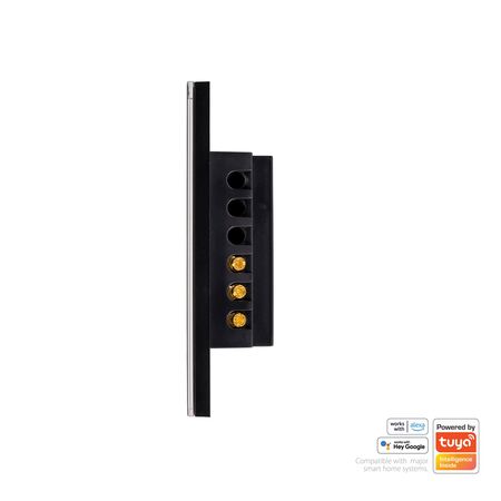 Wifi Single Gang Black Dimmer Wall Switch