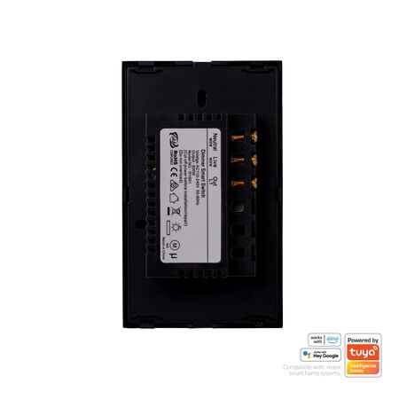 Wifi Single Gang Black Dimmer Wall Switch