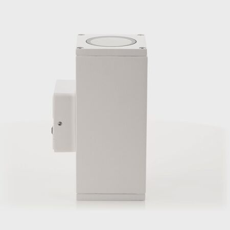 Quadru Square White TRI Colour Up & Down LED Wall Light