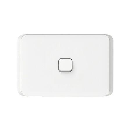Clipsal Iconic, Flush Switch, Horizontal Mount, 1 Gang, 1-Way/2-Way, 230/240V 10AX - Vivid White