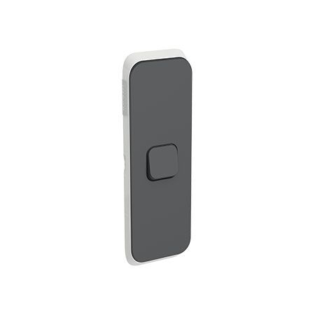 Clipsal Iconic, Switch Plate Skin, 1 Gang, Vertical Mount, Clip-On - Anthracite