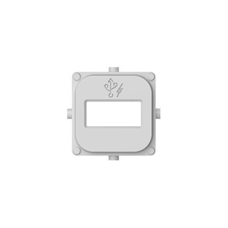 Clipsal Iconic, USB Mechanism Cap Single USB Charger, 5 Pack - Cool Grey