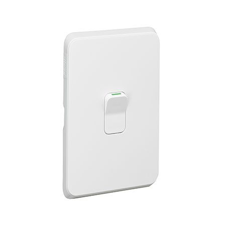 Clipsal Iconic, Switch Plate Skin, 1 Gang, COOKER, Horizontal/Vertical Mount250V, 45A, Clip-On - Extra Vivid White