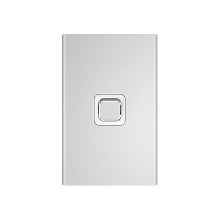 Clipsal Iconic, Styl Switch Plate Skin, Vertical/Horizontal, 1 Gang - Silver