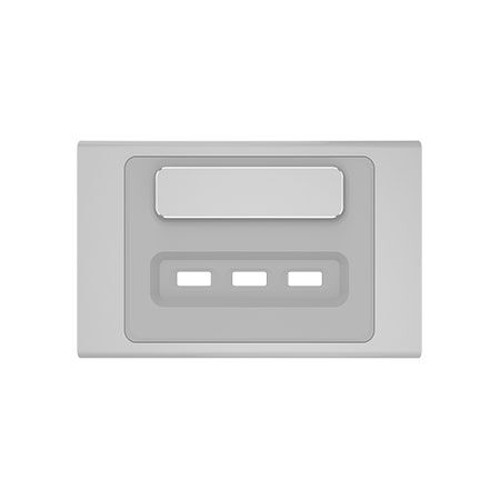 Clipsal Iconic, Styl USB Charging Station Skin, 3 Gang - Silver