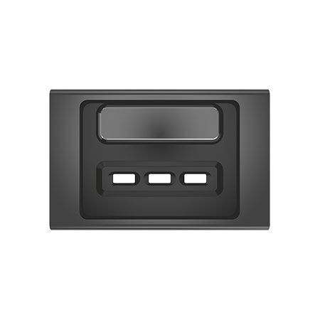 Clipsal Iconic, Styl USB Charging Station Skin, 3 Gang - Silver Shadow