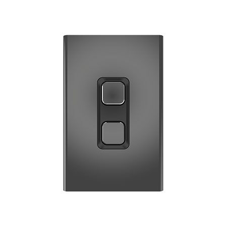 Clipsal Iconic, Styl Switch Plate Skin, Vertical/Horizontal, COOKER, 45A - Silver Shadow