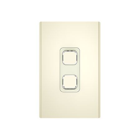 Clipsal Iconic, Styl Switch Plate Skin, Vertical/Horizontal, 2 Gang - Crowne