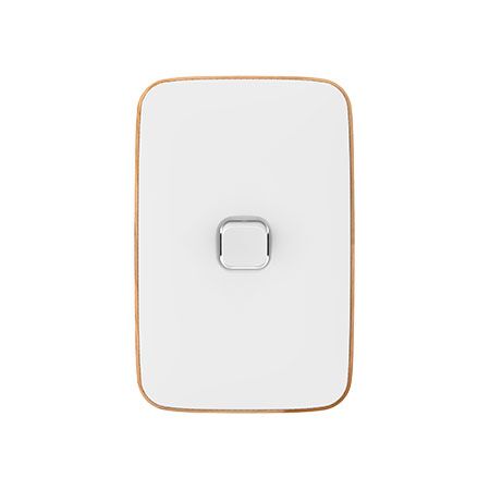 Clipsal Iconic, Essence Switch Plate Skin, 1 Gang, Vertical/Horizontal, Clip-On - Arctic White