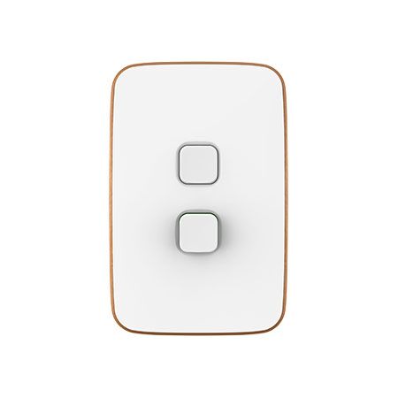 Clipsal Iconic, Essence Switch Plate Skin, 1 Gang, COOKER, Vertical/Horizontal Mount, 45A, Clip-On - Arctic White