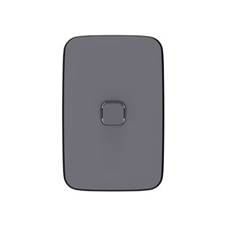 Clipsal Iconic, Essence Switch Plate Skin, 1 Gang, Vertical/Horizontal, Clip-On - Ash Grey
