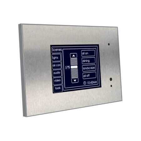 C-Bus Control and Management System, Black and White MKII Touch Screens, Stainless Steel Fascia, BandW Screen