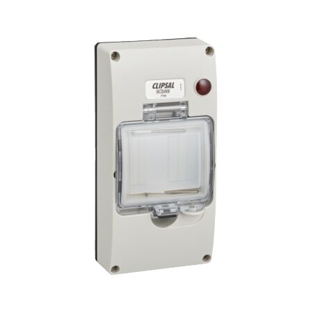 Clipsal - 56 Series, Mounting Cover Kit, 4 Module, with 240/415V Neon, Protective Membrane - Grey