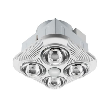 Airflow, Bathroom Fan Light Heater, with Backdraught Shutter 4 x 275W - White Electric