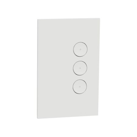 C-Bus, SpaceLogic Wall Plate, Saturn Zen, A-Series, Key Input unit, 3 keys - Zen White