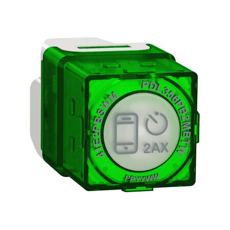 Clipsal Iconic, Wiser Connected Smart Switch, BLE Default Mode, 2AX, 240 - Vivid White