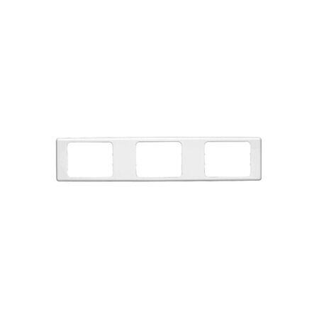 2000 Series, Flush Surround, 3 Gang, Horizontal Mount, Standard Pattern - White Electric