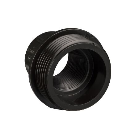 Clipsal - Cable Management, BSP/Metric Screwed Converter, PVC, Male 32BSP Female 25mm - Black