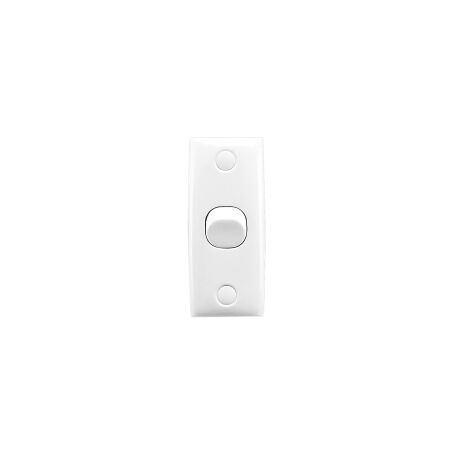 Standard Series, Flush Switch, 1 Gang, 250VAC, 10A, Architrave - White Electric