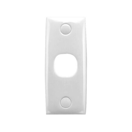 Standard Series, Flush Plate, Architrave Size, Switch Plate 1 Gang (75 x 32mm) - White Electric