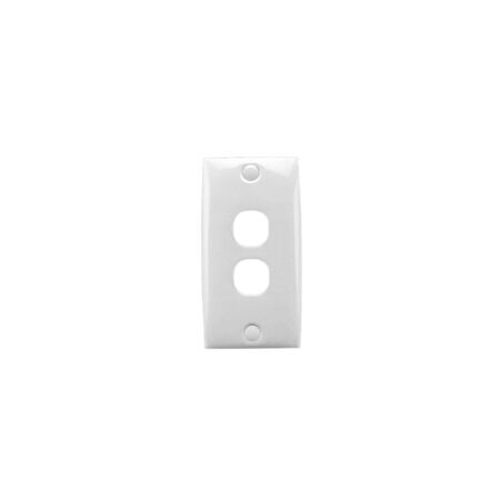 Standard Series, Plate Only, 2 Gang Intermediate Size - White Electric