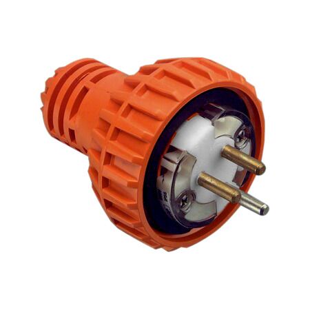 Clipsal - 56 Series, Plug Top, Straight, 3 Round PIN, 10A, 250V, IP66 - Electric Orange