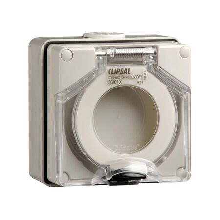 Clipsal - 56 Series, Computer Surface Module, IP66, Computer accessory with Blank plate - Grey