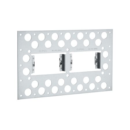 2000 Series, Metal Plaster Bracket, Horizontal 2 Gang, Recess Mount