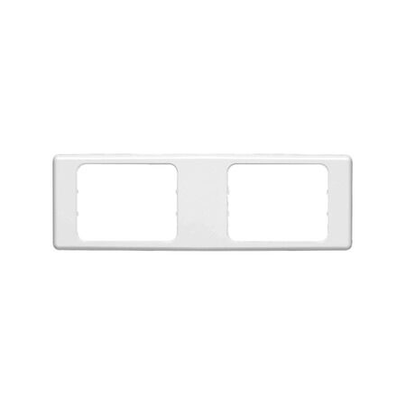 2000 Series, Flush Surround, 2 Gang, Horizontal Mount, Curved Sided, Standard Pattern - White Electric