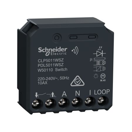 Clipsal Wiser, Micro Module Smart Switch, 10 AX, 240 V, Grey