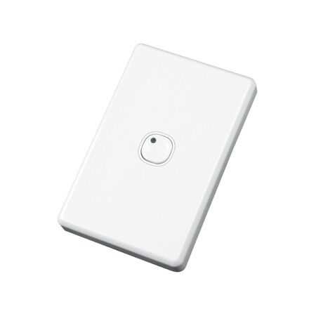 C-Bus Control and Management System, Plastic Plate Wall Switch, 1 Button - Black