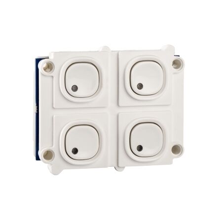 C-Bus Control and Management System, PCB and Buttons, C-Bus M/Gangs - White Electric