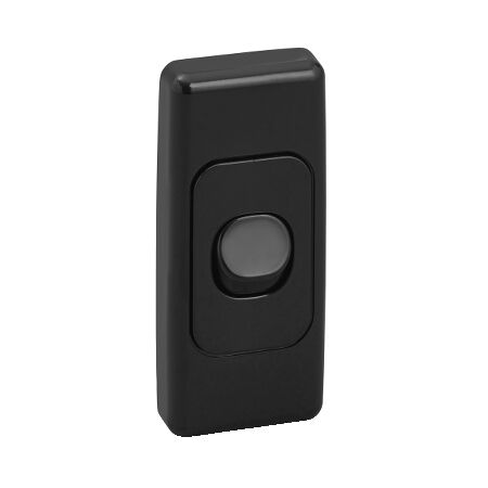 2000 Series, Flush Switch, Architrave Size, Switch 1 Gang, 250V, 10A - Black