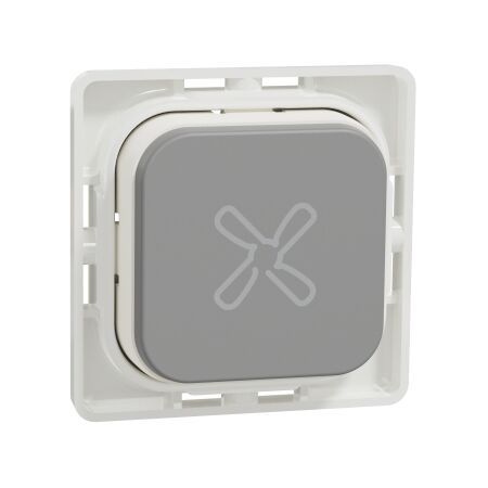 Clipsal Iconic, push-button Assembly, Fan - Cool Grey