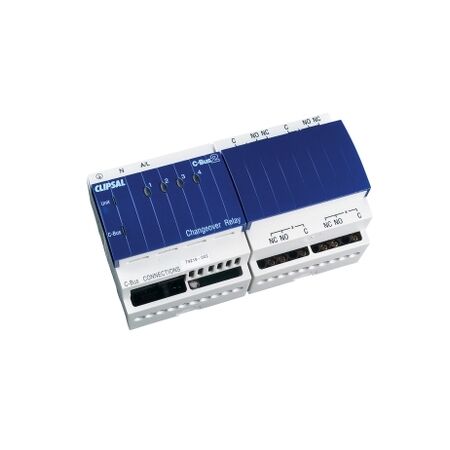 C-Bus Control and Management System, DIN Rail Mounted, Changeover Relay, 4 Channel, 8 Modules, 250V, 200mA
