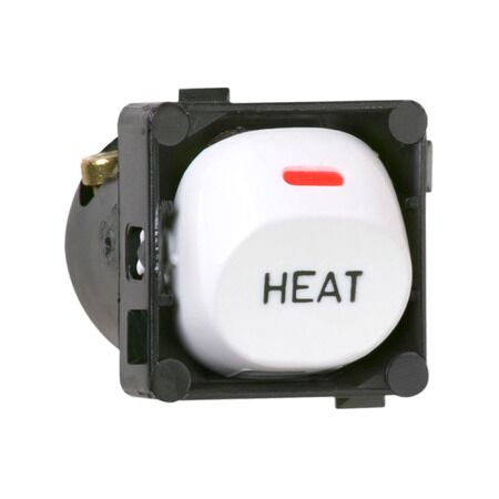 30 Series, Switch Mechanisms, 10A Mechanisms - Marked, HEAT - Black