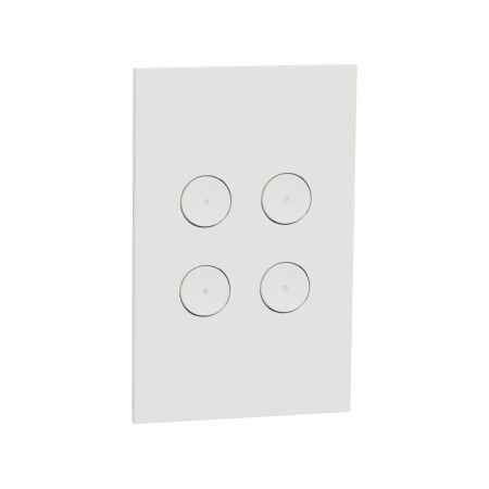 C-Bus, SpaceLogic Wall Plate, Saturn Zen, A-Series, Key Input unit, 4 keys - Zen White