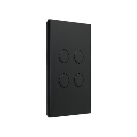 C-Bus, Wall Plate, Saturn Zen, Key Input Unit, 4 Key, A Series - Zen Black