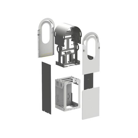 EVlink Pro AC, Kit enclosure, Metal, for 2 floor-standing charging stations, steel