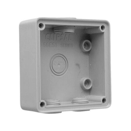 Clipsal - 56 Series, Mounting Back Box, Shallow, 1 Gang, 38x101x101mm - Grey