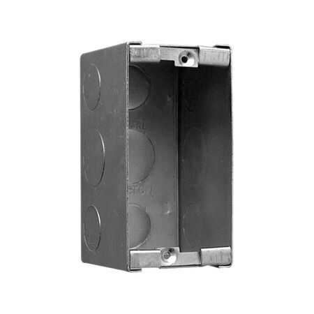 Clipsal - Mounting Accessories, Wall Box, Metal, Poured Concrete, 1 Gang Deep Wide