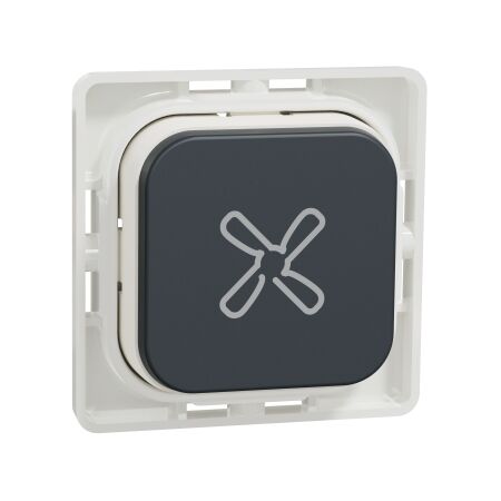 Clipsal Iconic, push-button Assembly, Fan - Anthracite