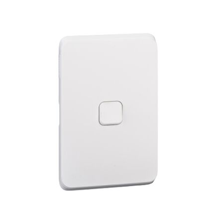 Clipsal Iconic, Switch Plate Skin, 1 Gang, Horizontal/Vertical Mount, Clip-On - Extra Vivid White