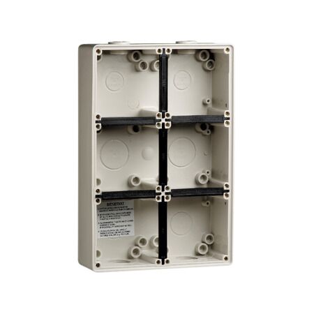 Clipsal - 56 Series, Mounting Back Box, 6 Gang - Grey