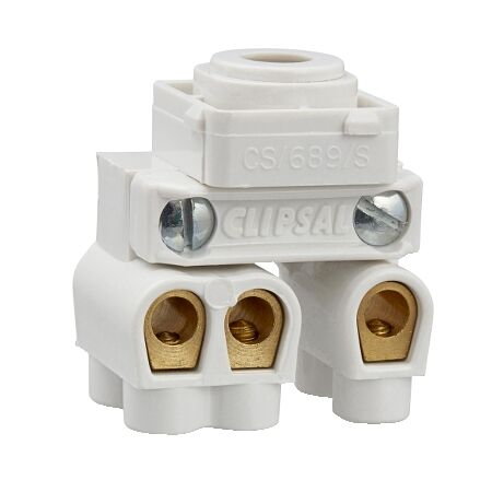 Clipsal - General Accessories, Cord Outlet Terminal Block, with Grommet - White Electric