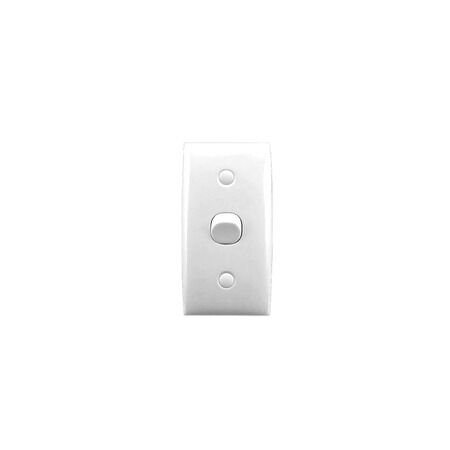 Standard Series, Flush Switch, 1 Gang, 250VAC, 10A, Vertical, Intermediate Architrave - White Electric