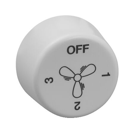 2000 Series, Fan Knob - White Electric